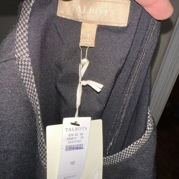 Talbots business casual 18 gray elevated basics pencil dress - Picture 3 of 5